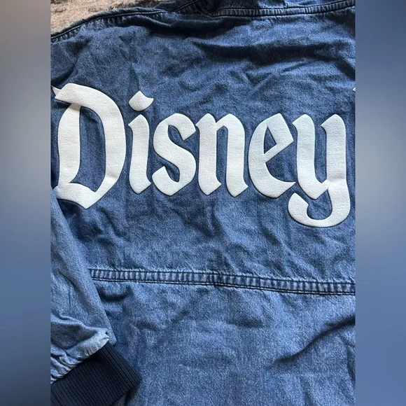 Disney Parks Denim oversized Hoodie Disneyland Resort Spirit Jersey, Blue Medium - Picture 5 of 7